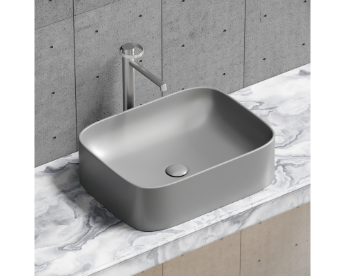 Чаша накладная прямоугольная Ceramica Nova Element 50x38 Антрацит Матовый