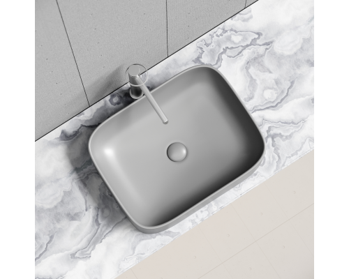 Чаша накладная прямоугольная Ceramica Nova Element 50x38 Антрацит Матовый