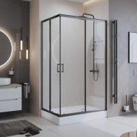 Душевой уголок BelBagno Uno 120х90 Черный матовый