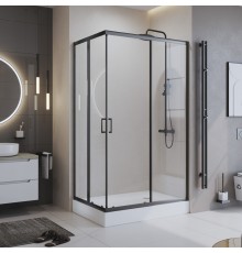 Душевой уголок BelBagno Uno 120х90 Черный матовый