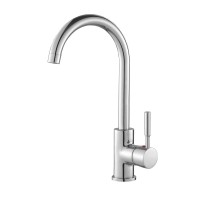 Смеситель для кухни с закругленным поворотным изливом AQG MINIMALISTA, хром