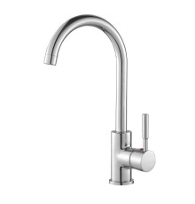 Смеситель для кухни с закругленным поворотным изливом AQG MINIMALISTA, хром