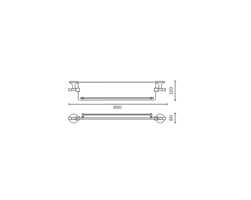 Душевая полка ALTROBAGNO Корпозо (Corposo) 082805 Gl
