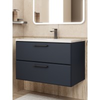 Тумба под раковину Uperwood Foster NEW 80 см, подвесная, черная