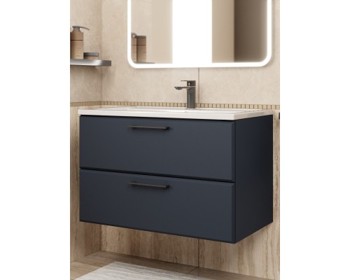 Тумба под раковину Uperwood Foster NEW 80 см, подвесная, черная