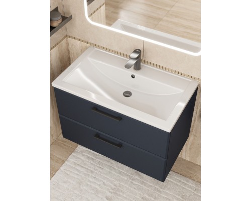 Тумба под раковину Uperwood Foster NEW 80 см, подвесная, черная