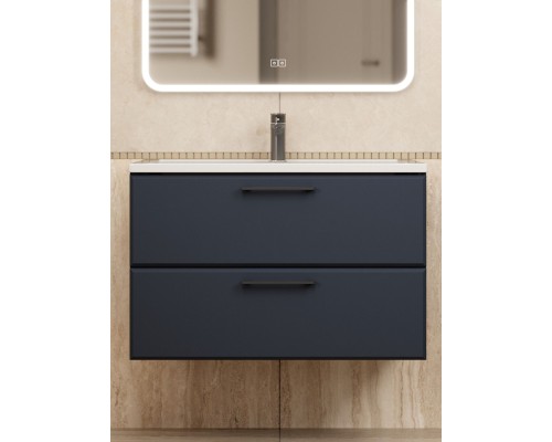 Тумба под раковину Uperwood Foster NEW 80 см, подвесная, черная