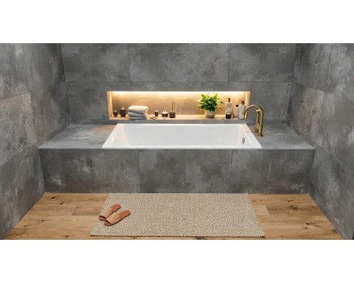 Ванна из литьевого мрамора Flere Serena Slim 150x75x60 (белый матовый)