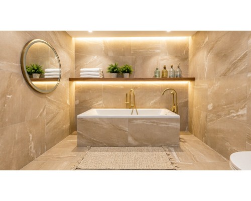 Ванна из литьевого мрамора Flere Serena Slim 150x75x60 (белый матовый)