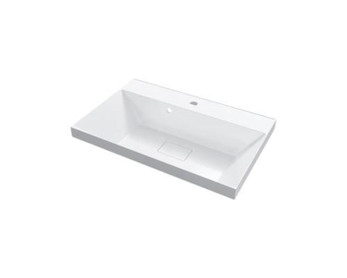 Раковина для ванной 70 см, Uperwood Classic New, белая глянцевая, с накладкой для слива