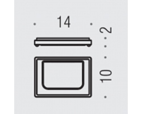 Мыльница настольная Colombo Look цвет чёрный матовый/матовое стекло