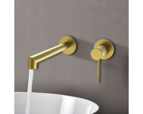 Смеситель для раковины Vincea Desire VBFW-1D1BG встраиваемый однорычажный, золото