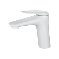 Смеситель для раковины Wonzon&Woghand Elbe, Белый матовый WW-A41222-MW