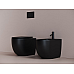 Напольный приставной унитаз Ceramica Nova Metropol Rimless черный матовый