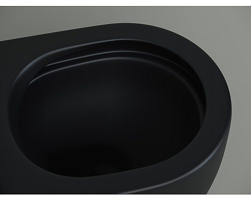 Напольный приставной унитаз Ceramica Nova Metropol Rimless черный матовый Напольный приставной унитаз Ceramica Nova Metropol Rimless черный матовый