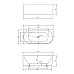 Ванна акриловая Vincea VBT-402-1700L 1700x800x580 белый левая со сливом хром
