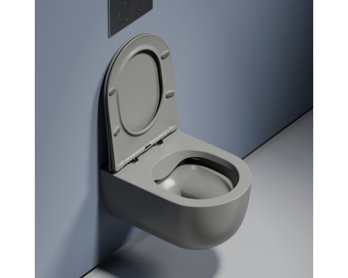 Подвесной унитаз Ceramicanova Modena Rimless серый