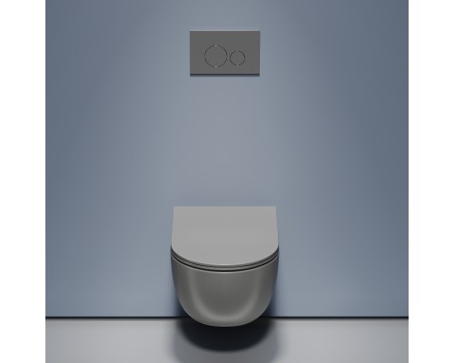 Подвесной унитаз Ceramicanova Modena Rimless серый