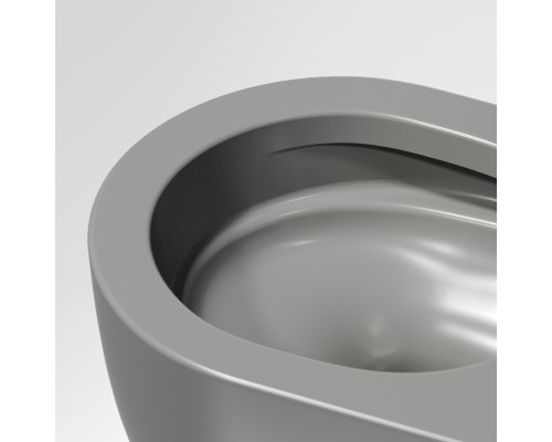 Подвесной унитаз Ceramicanova Modena Rimless серый