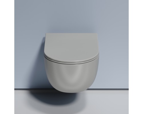 Подвесной унитаз Ceramicanova Modena Rimless серый