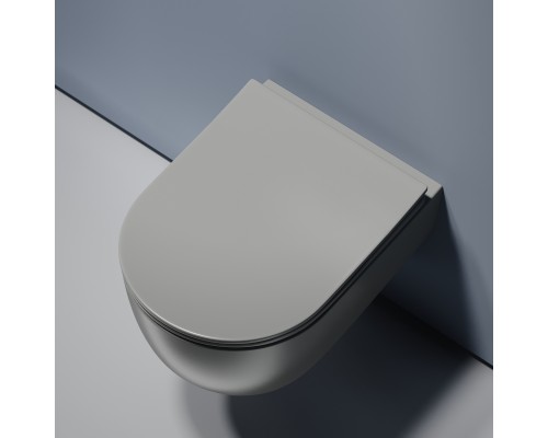 Подвесной унитаз Ceramicanova Modena Rimless серый