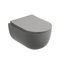 Подвесной унитаз Ceramicanova Modena Rimless серый