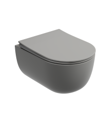Подвесной унитаз Ceramicanova Modena Rimless серый
