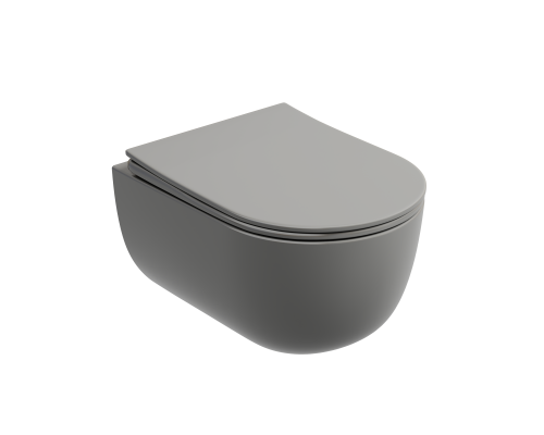 Подвесной унитаз Ceramicanova Modena Rimless серый