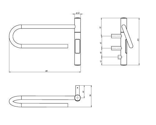 Полотенцесушитель электрический Vincea VTD-1P1BE 39x25 черный таймер