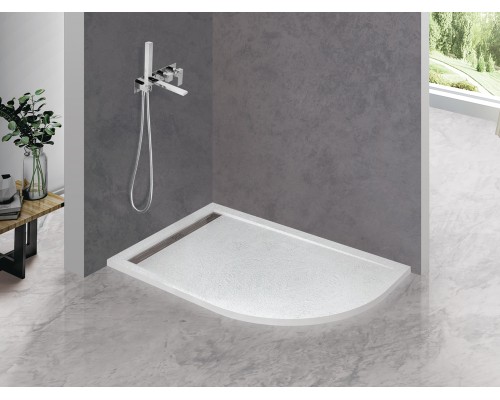 Душевой поддон из искусственного камня Cezares Tray AS 100x80 L TRAY-AS-RH-100/80-30-W-L Белый