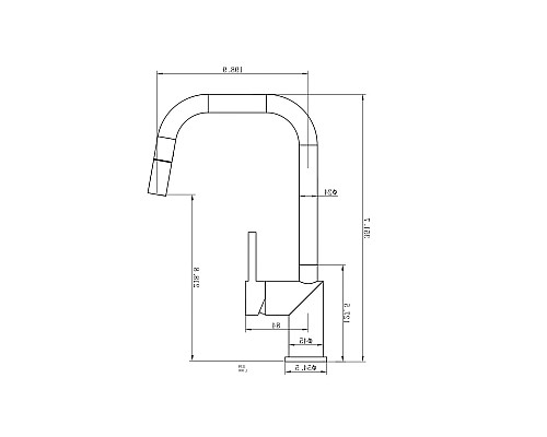 Смеситель для кухни с выдвижным изливом Wonzon&Woghand, Белый матовый WW-6018-MW Смеситель для кухни с выдвижным изливом Wonzon&Woghand, Белый матовый WW-6018-MW