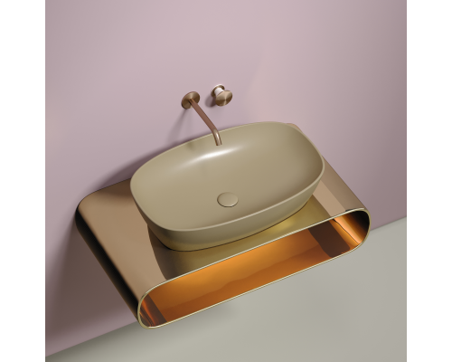 Чаша накладная овальная Ceramica Nova Element 60x38 Капучино Матовый