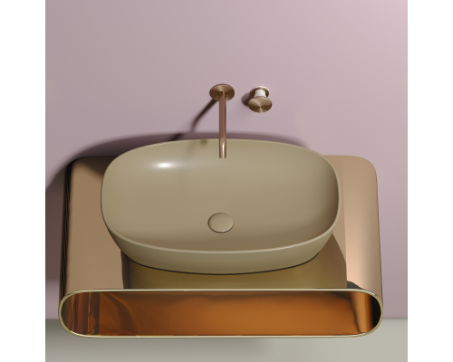 Чаша накладная овальная Ceramica Nova Element 60x38 Капучино Матовый