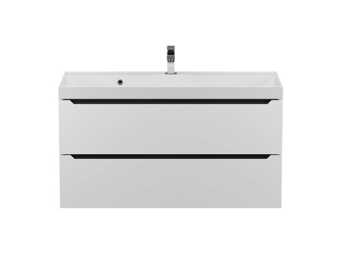 Тумба с раковиной Uperwood Tanos 100 см, белая/графит