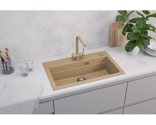 Мойка каменная 79х50 Alveus Atrox 1140445 бежевая