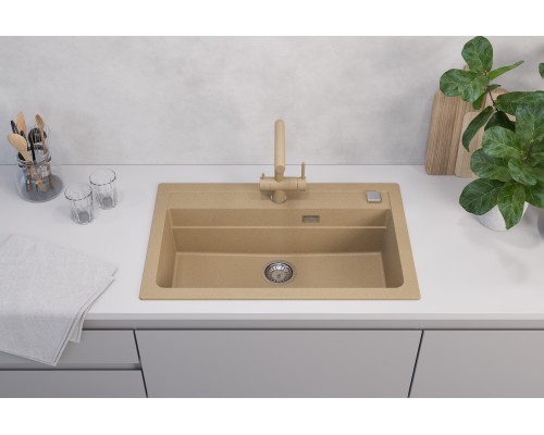 Мойка каменная 79х50 Alveus Atrox 1140445 бежевая