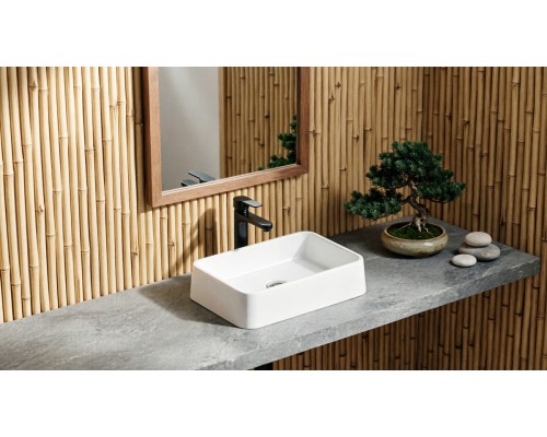 Раковина-чаша из искусственного камня накладная Flere Serena 59,5x39,5x12,5 (белый матовый)