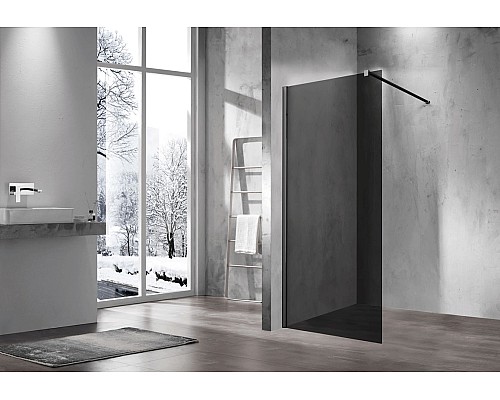 Душевая перегородка Vincea Walk-In VSW-1H900CGB 90x200 черный матовый стекло тонированное