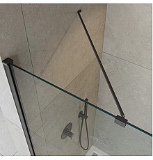 Душевая перегородка Cezares Liberta 70 LIBERTA-L-1-TB-70-C-NERO профиль Черный матовый стекло прозрачное