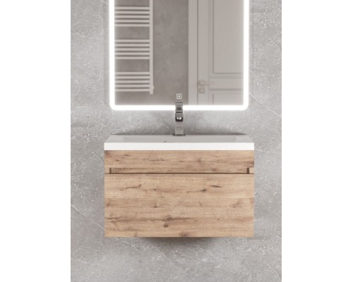 Тумба под раковину подвесная Uperwood Eva 57х47х35 см, Крафт Табачный