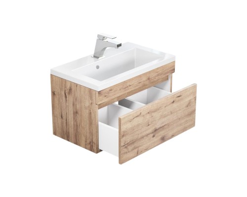 Тумба под раковину подвесная Uperwood Eva 57х47х35 см, Крафт Табачный