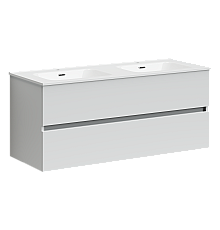 Тумба под раковину SANCOS Urban 1190х450х550, c двумя ящиками, белый глянец