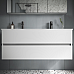 Тумба под раковину SANCOS Urban 1190х450х550, c двумя ящиками, белый глянец