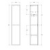 Шкаф пенал BelBagno Acqua 32 ACQUA-1600-2A-SC-PS-P подвесной Pino Scania