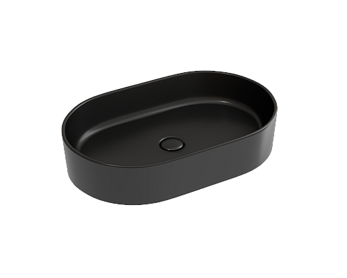Чаша накладная овальная Ceramica Nova Element 60x38 Чёрный Матовый