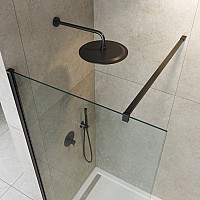 Душевая перегородка Cezares Liberta 140 LIBERTA-L-1-140-120-C-NERO Черный матовый