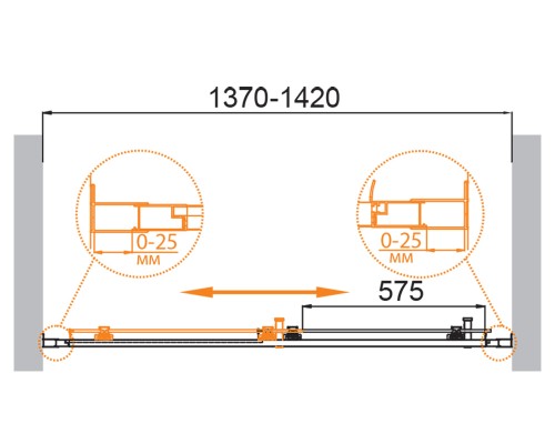Дверь в проём Cezares MOLVENO-BF-1-140-C-Cr-IV