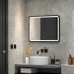 Зеркало Taliente Zled с LED-подсветкой, 80x60 см, прямоугольное, черное