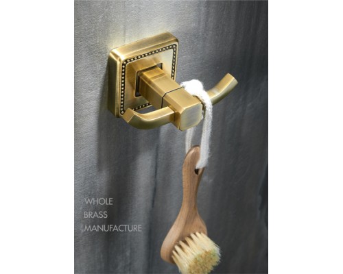 Двойной крючок для ванной Wonzon&Woghand, Бронза