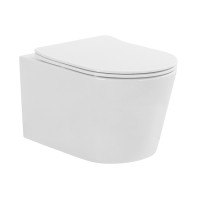 Безободковый подвесной унитаз Charus Infinito EWC700-130W сиденьем микролифт